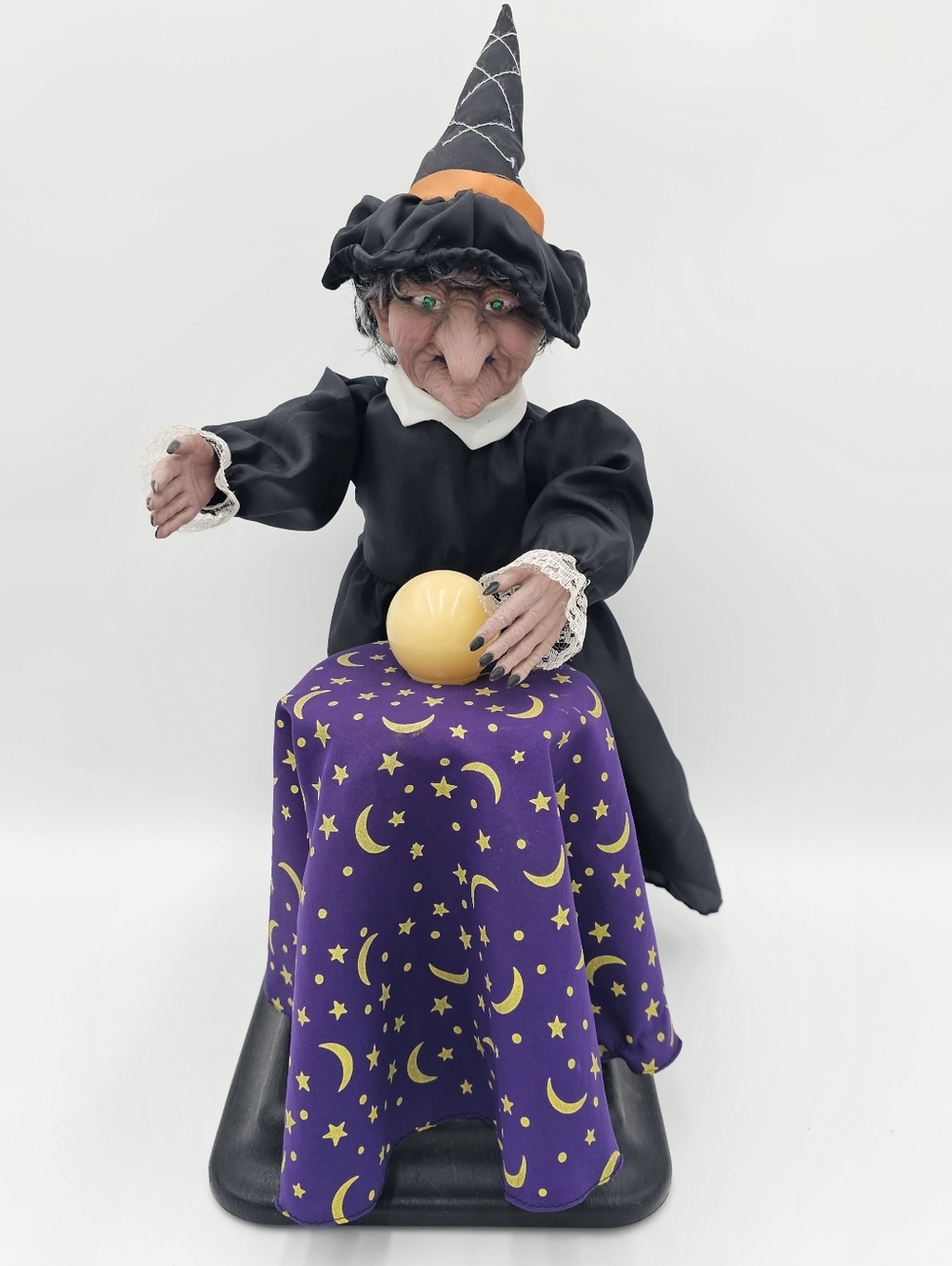 Vintage Fortune Teller Witch Gemmy Animated Halloween 18" Tested See Video